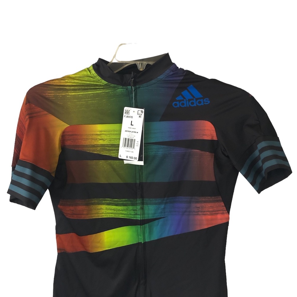 NEW WITH TAGS! Women's Adidas Adistar Pride Aerodynamic Cycling Jersey. Size L - Picture 6 of 16